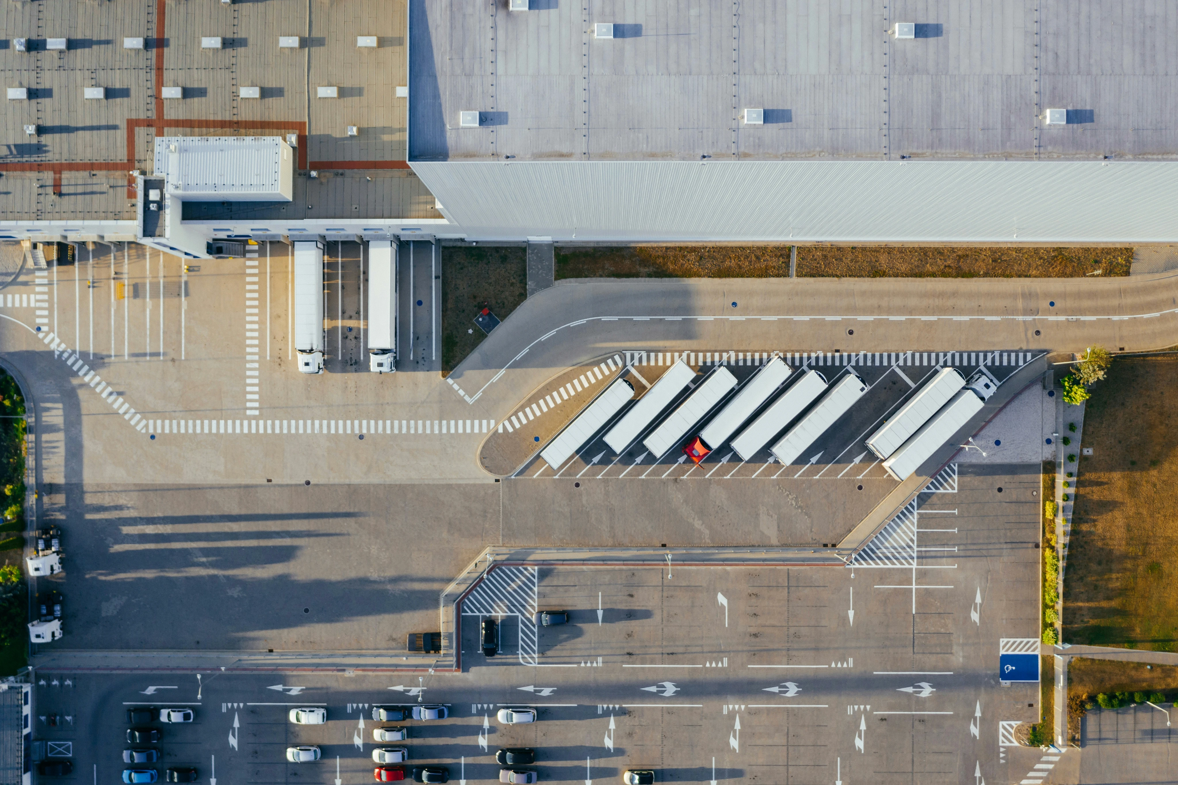 Logistics center top view